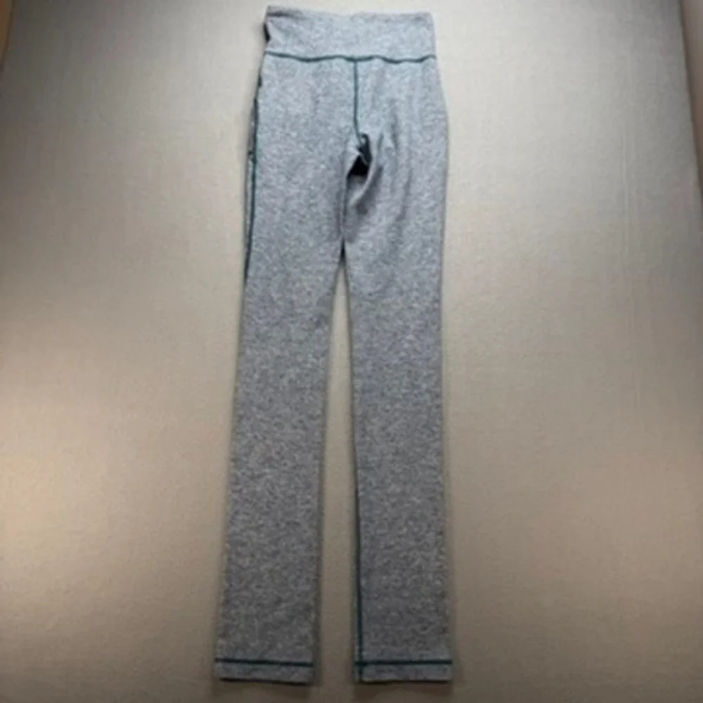 Lululemon Pants Womens 4 Gray‎ Heathered Green Stitch Yoga Lounge Athletic Gym